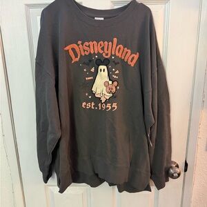 Disneyland Ghost Mickey Pullover Sweatshirt - Charcoal